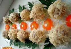 Рецепт: Рафаэлло из печени