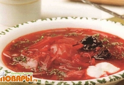 Борщ с черносливом