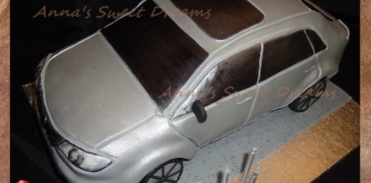 Шаг №20 МК Торт Автомобиль Subaru