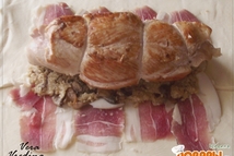 Шаг 1: Филе индейки придать форму цилиндра, …