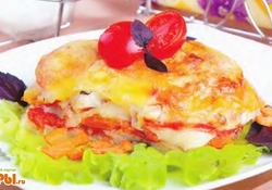 Рецепт: Зубатка, запеченная с рисом