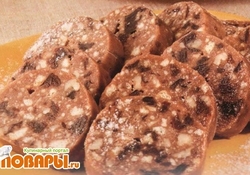 Рецепт: Шоколадная колбаска