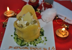 Рецепт: Оливье "Свеча горела"