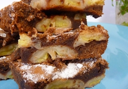 Рецепт: "Шоколадное пирожное с бананами"