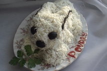 Шаг 3: Перемешать салат с майонезом. Выложить …