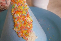 Шаг 5: Выливаем желе поверх персиков. На …