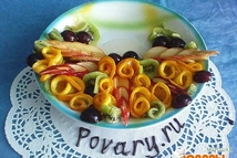 Шаг 4: Декорируем блюдо для фруктов фруктовой …