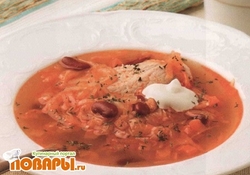 Рецепт: Щи с фасолью