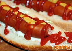 Рецепт: Хот-Дог с салатом