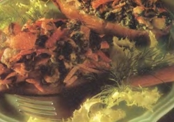 Рецепт: Картофель в мундире, фаршированный крабами