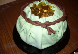 Рецепт: Торт "Мешок  денег"