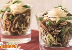 Салат с печенкой