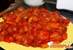 Кисло-сладкий соус с ананасами