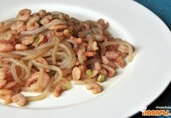 Салат с Ширатаки и креветками (Диета Дюкан). ЧБ