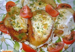 Рецепт: Яйца в булке