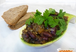 Закуска заморская - баклажанная да с фасолью