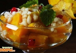 Рецепт: Десертный салат с персиком по-новозеландски  