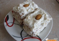 Рецепт: Творожное пирожное с бананом и ананасом