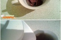 Шаг 1: Шоколад разломать на кусочки и …