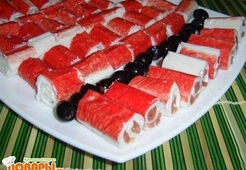 Быстрая закуска с крабовыми палочками