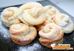 Рецепт: Творожное печенье "Розочки"