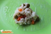 Шаг 2: В готовый рис добавляем оливковое/кунжутное/горчичное/ореховое …