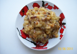 Рецепт: Сливочный крем с арахисом и кокосовой стружкой 