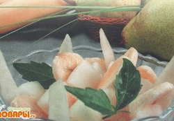 Рецепт: Салат из дыни, груш и банана