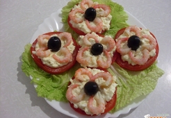 Закуска с креветками