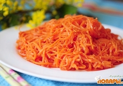 Рецепт: Морковь по-корейски быстрая, яркая