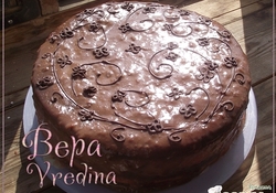 Рецепт: Шоколадный торт с заварным кремом