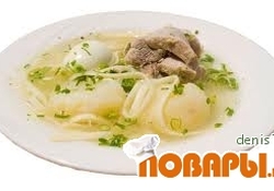 Рецепт: Peruvian Caldo de Gallina (пряный куриный суп)