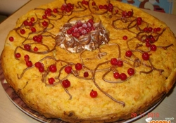 Рецепт: Яблочно-тыквенный манник с лимонным ароматом