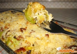Рецепт: Гратен из брюссельской капусты с пореем