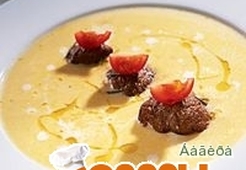 Суп из тыквы с бифштексами "алла вальдостана"