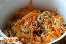 Шаг 5: Спарже добавляем обжаренные морковь и …