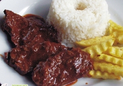 Рецепт: Мясо под какао соусом