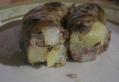 Домашние колбаски с картофелем