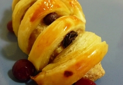 Слойка "Банан + клюква"