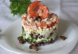 Рецепт: Салат с креветками