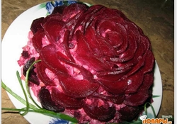 Рецепт: Салат "Черная роза"