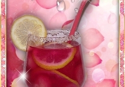 Рецепт: Коктейль "Розовый закат"