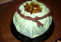 Торт "Мешок  денег"