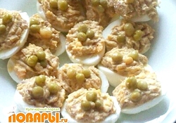 Рецепт: Яичные корзиночки в горошек