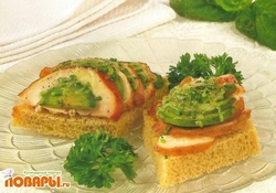 Рецепт: Горячий бутерброд с авокадо
