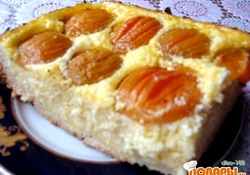 Рецепт: Творожный пирог с абрикосами