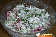 Шаг 1: Кальмары порезать соломкой 4-5 см, …