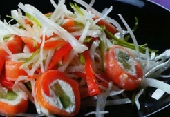 Японский салат из семги и дайкона