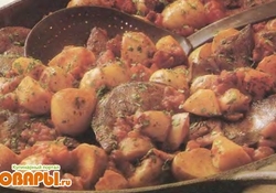 Рецепт: Печень с беконом и тимьяном