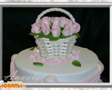 МК Корзинка с розочками от Annula